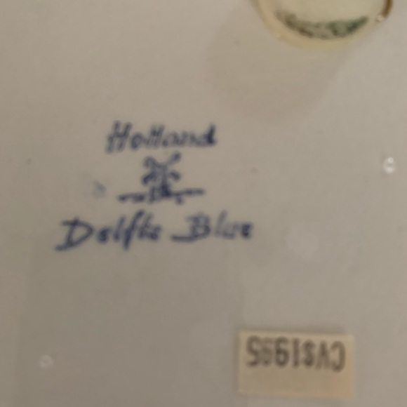 DELFT | Hand Painted Blue and White Vintage Plate - Picture 5 of 6